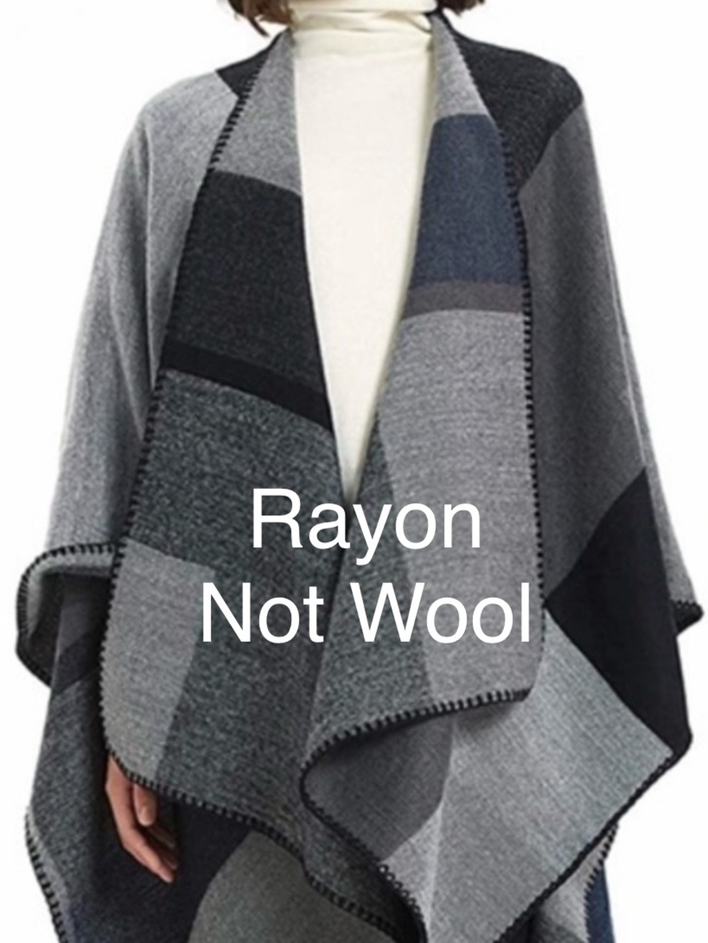 Reversible Color Block Shawl Wrap for Women One Size Fits Most!